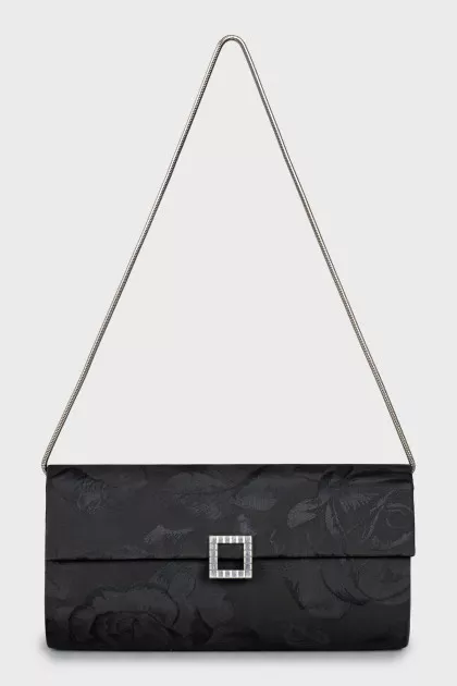 Textile clutch in floral print