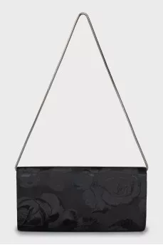 Textile clutch in floral print
