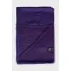 Purple scarf with signature print
