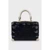 Rectangular bag with woven handles
