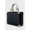 Rectangular bag with woven handles