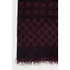 Wool scarf with signature print