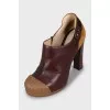 Ankle boots with heels and rubber toe