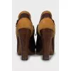 Ankle boots with heels and rubber toe