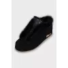 Insulated ankle boots with gold logo