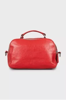 Red leather crossbody bag