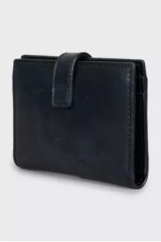Black leather cardholder