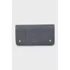 Leather wallet with buttons