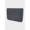 Leather wallet with buttons