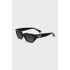 Sunglasses with gold logo