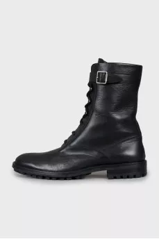 Men's leather lace-up boots