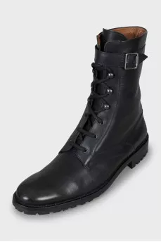 Men's leather lace-up boots