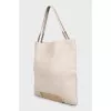 Leather shopper with metal base