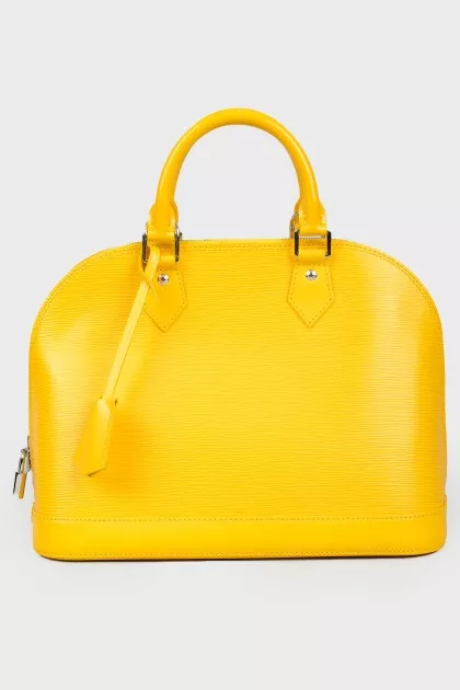 Bright yellow textured bag