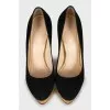 Gold platform shoes