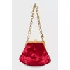Velour Mini Bag with Gold Chain