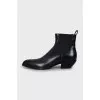 Leather Cossacks with metal insert