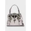 Mini bag decorated with rhinestones