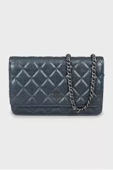 Leather Mini Bag Wallet on Chain