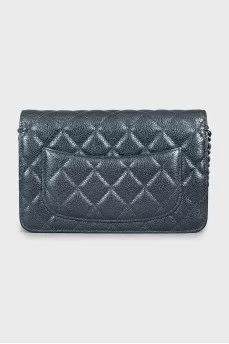 Leather Mini Bag Wallet on Chain
