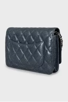 Leather Mini Bag Wallet on Chain