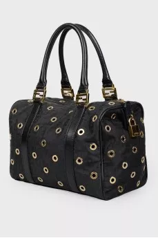 Black bag with eyelets
