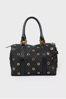 Black bag with eyelets