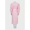 Pleated dress with voluminous sleeves