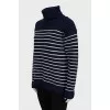 Striped turtleneck sweater
