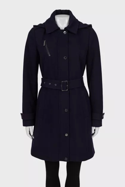 Purple coat with belt