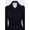Purple coat with belt