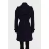 Purple coat with belt