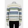 Loose fit sweater with pattern