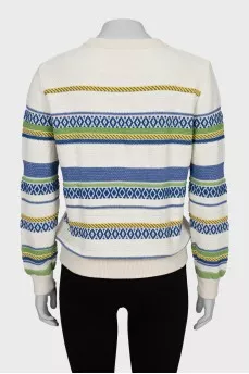 Loose fit sweater with pattern