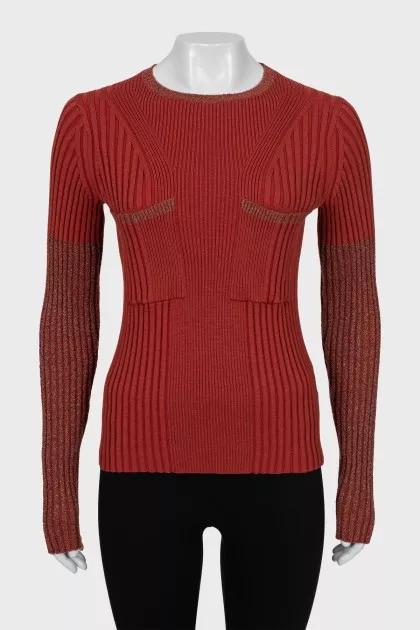 Fitted jumper with lurex