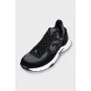 Textile sneakers with suede inserts