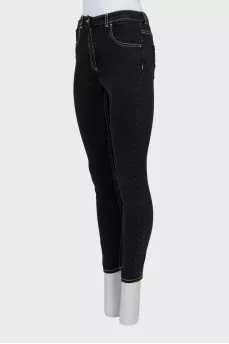 Skinny jeans with contrast seams