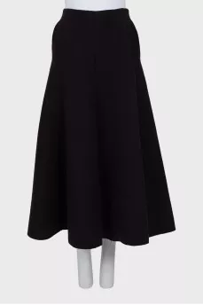 Loose cashmere maxi skirt