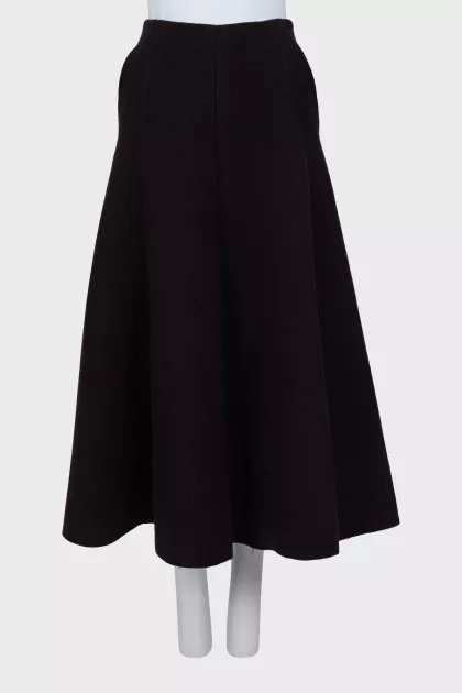 Loose cashmere maxi skirt