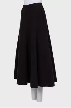Loose cashmere maxi skirt