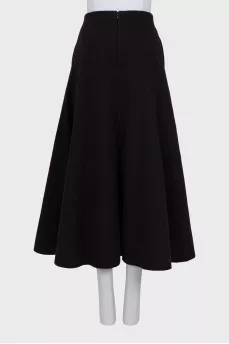 Loose cashmere maxi skirt