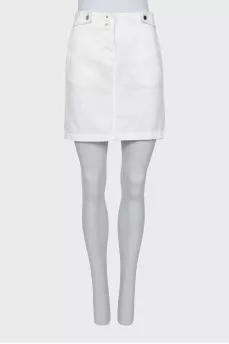 White mini skirt