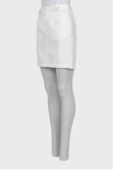 White mini skirt