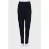 Wool banana pants with high waist