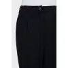 Wool banana pants with high waist