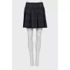 Plaid pleated mini skirt