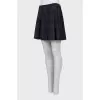 Plaid pleated mini skirt