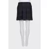 Plaid pleated mini skirt