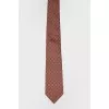 Orange tie in small print
