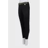Slim fit trousers with waistband decoration